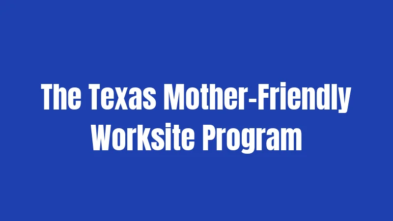 The Texas Mother-Friendly Worksite Program