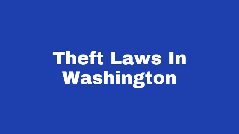 Theft Laws in Washington (2026): Know Before It Costs You 347 Theft Laws In Washington