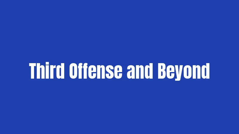 Third Offense and Beyond