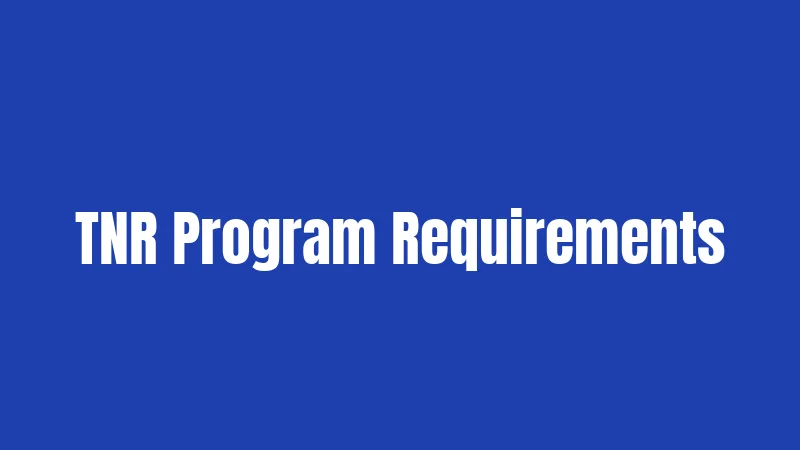 TNR Program Requirements