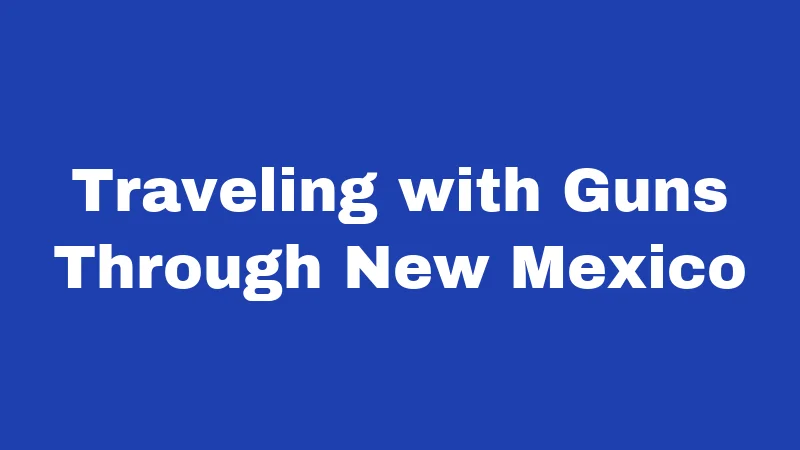 Traveling with Guns Through New Mexico