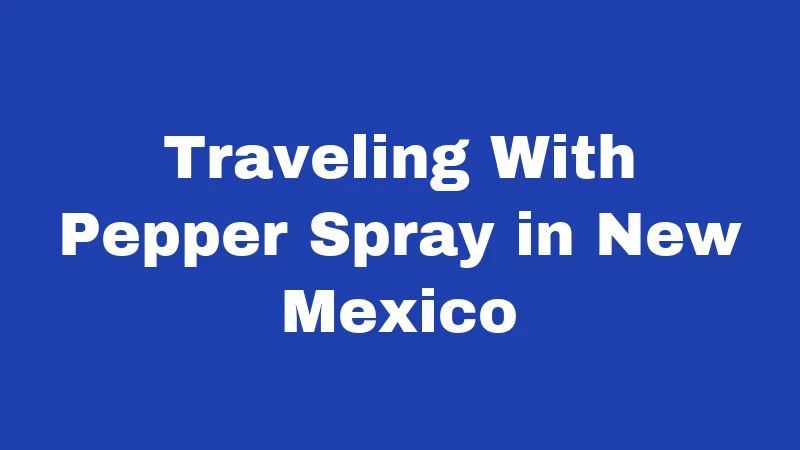 Pepper Spray Laws in New Mexico (2026): Your No-Nonsense Carry Guide 5 Traveling With Pepper Spray in New Mexico