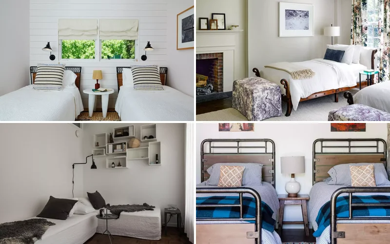 22 Smart Ways to Fit Two Beds in Your Small Bedroom 1 two beds in one small room ideas featured