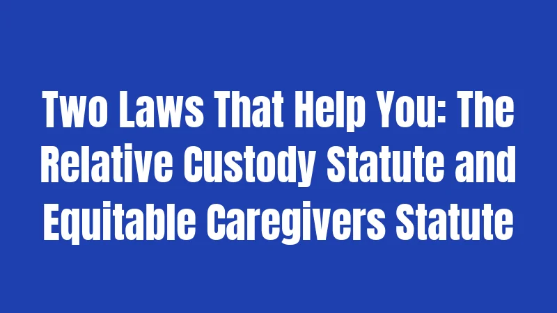 Two Laws That Help You: The Relative Custody Statute and Equitable Caregivers Statute