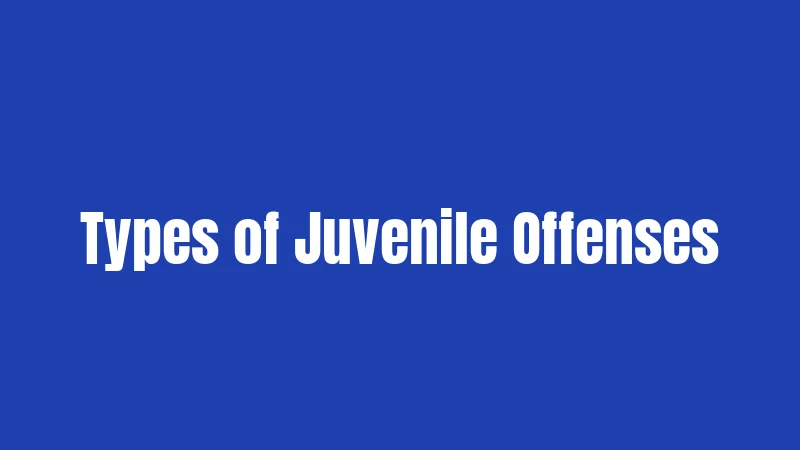 Types of Juvenile Offenses
