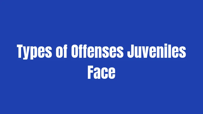Types of Offenses Juveniles Face