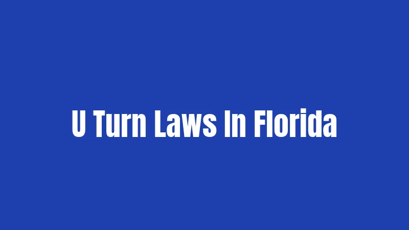 U Turn Laws In Florida