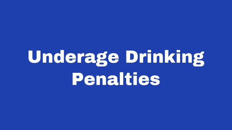 Underage Drinking Penalties