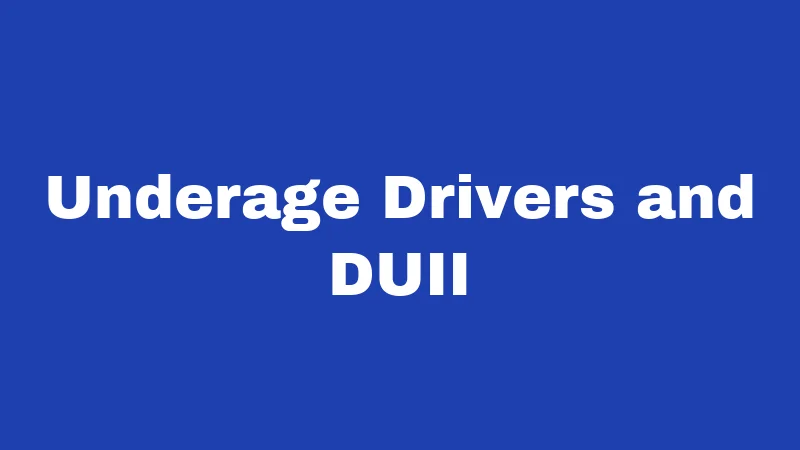 DUI Laws in Oregon (2026): Stricter Than You Think 6 Underage Drivers and DUII