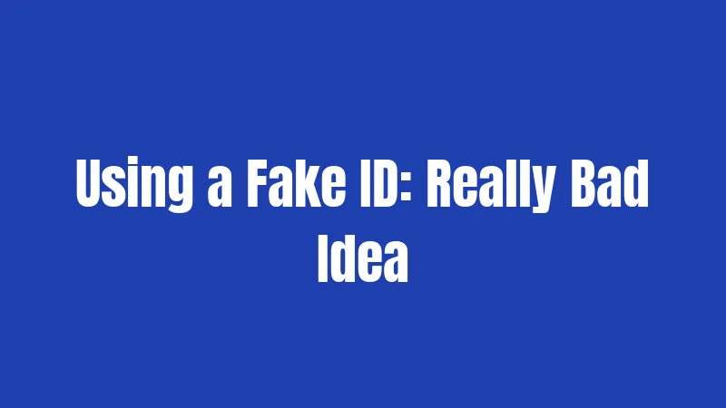 Using a Fake ID: Really Bad Idea