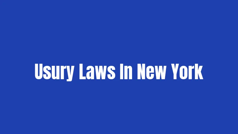 Usury Laws In New York