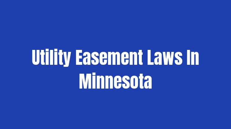 Utility Easement Laws In Minnesota
