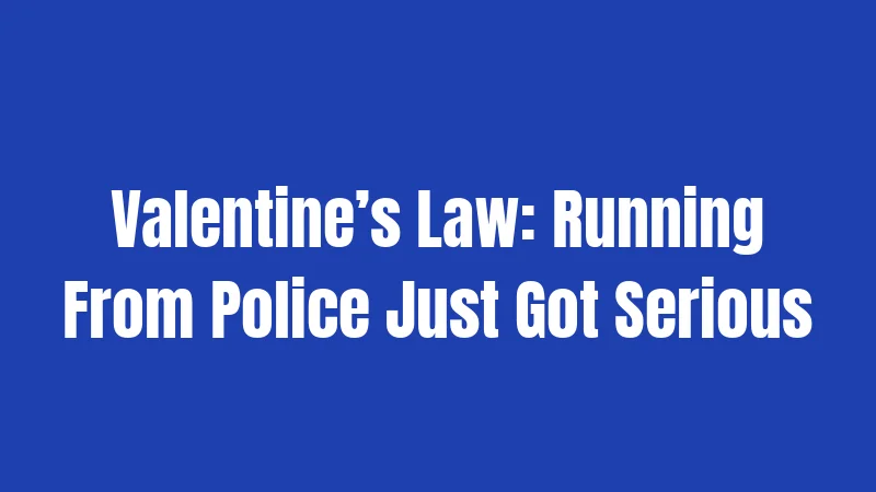 Valentine’s Law: Running From Police Just Got Serious