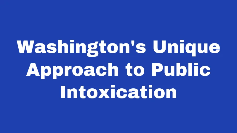 Public Intoxication Laws in Washington (2026): Surprising Rules Most People Get Wrong 1 Washington's Unique Approach to Public Intoxication