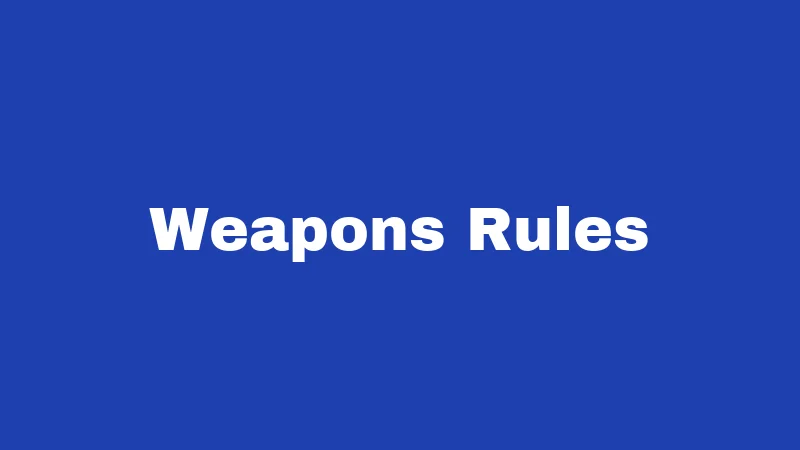 Weapons Rules