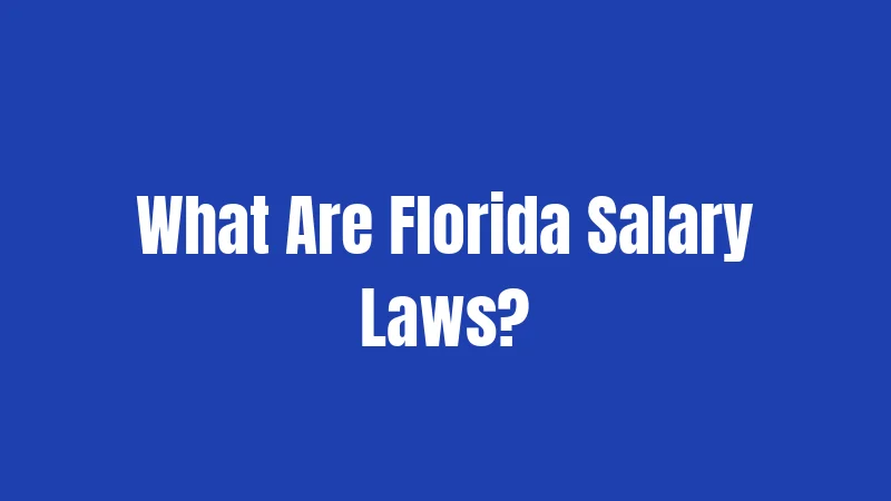 What Are Florida Salary Laws?