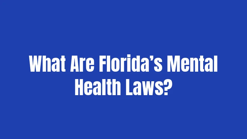 What Are Florida’s Mental Health Laws?