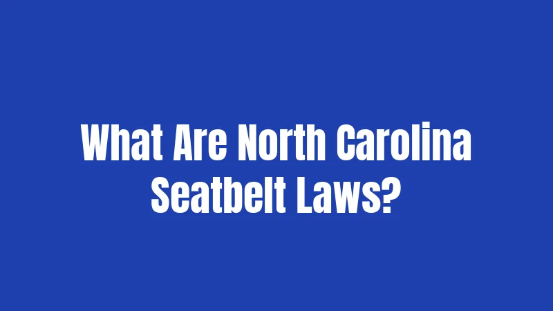 North Carolina Seatbelt Laws in 2026: What Drivers Really Need to Know 1 What Are North Carolina Seatbelt Laws?