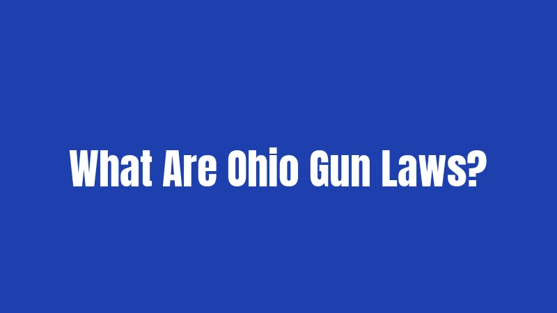 What Are Ohio Gun Laws?