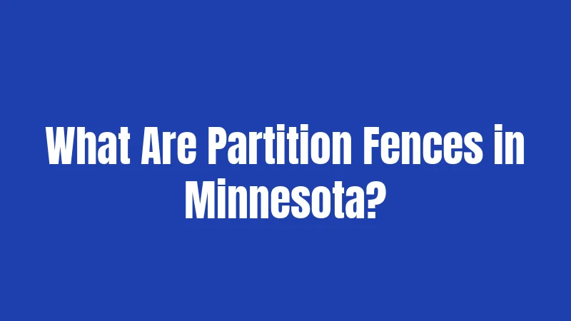 What Are Partition Fences in Minnesota?