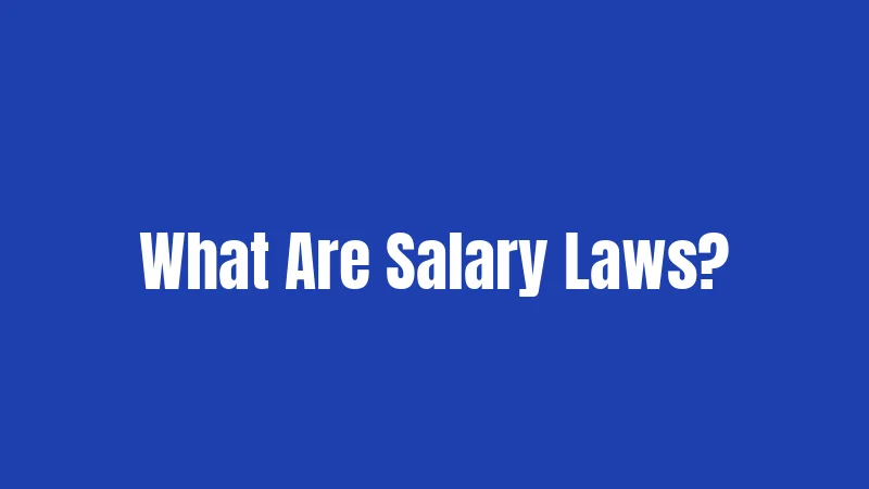 What Are Salary Laws?