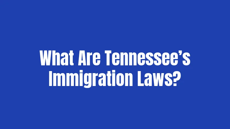 What Are Tennessee’s Immigration Laws?