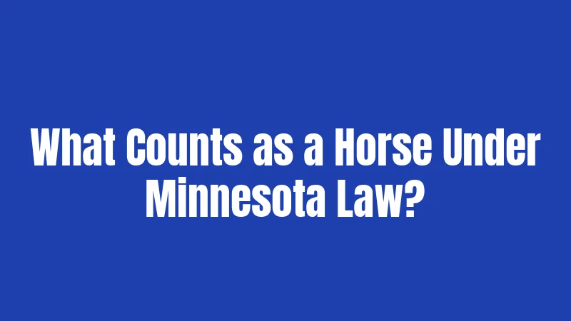What Counts as a Horse Under Minnesota Law?