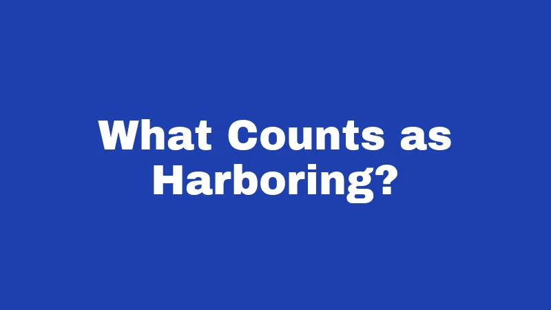 What Counts as Harboring?