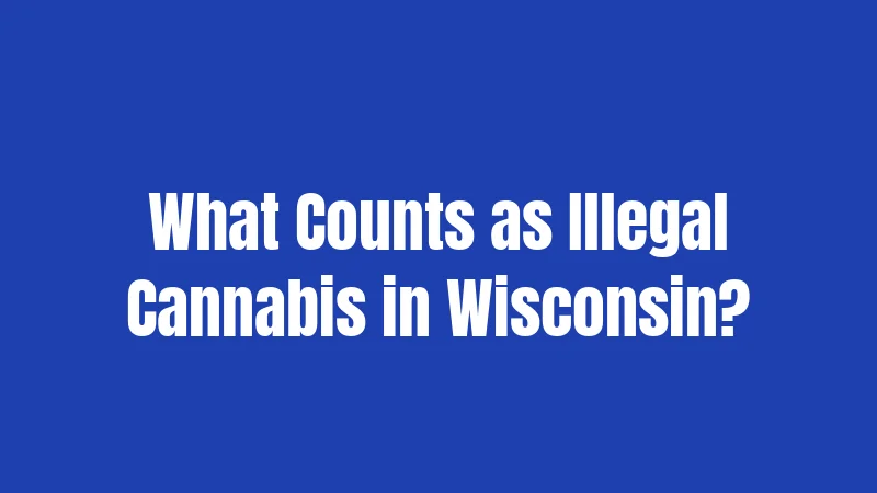 Cannabis Laws in Wisconsin (2026): Strictest Rules in the Midwest 1 What Counts as Illegal Cannabis in Wisconsin?