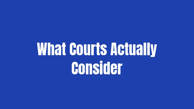 What Courts Actually Consider