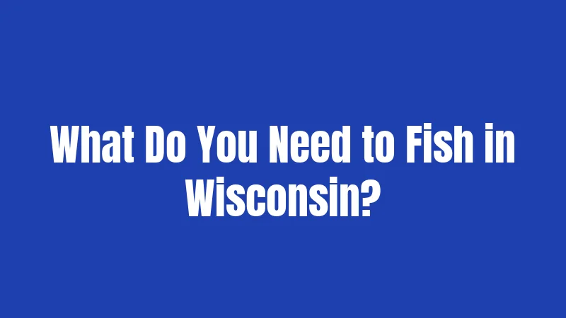 What Do You Need to Fish in Wisconsin?