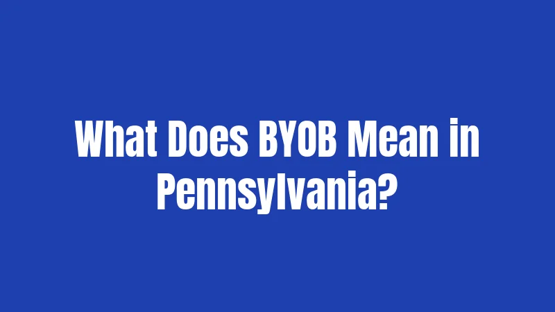 BYOB Laws in Pennsylvania (2026): Your Complete Guide 1 What Does BYOB Mean in Pennsylvania?