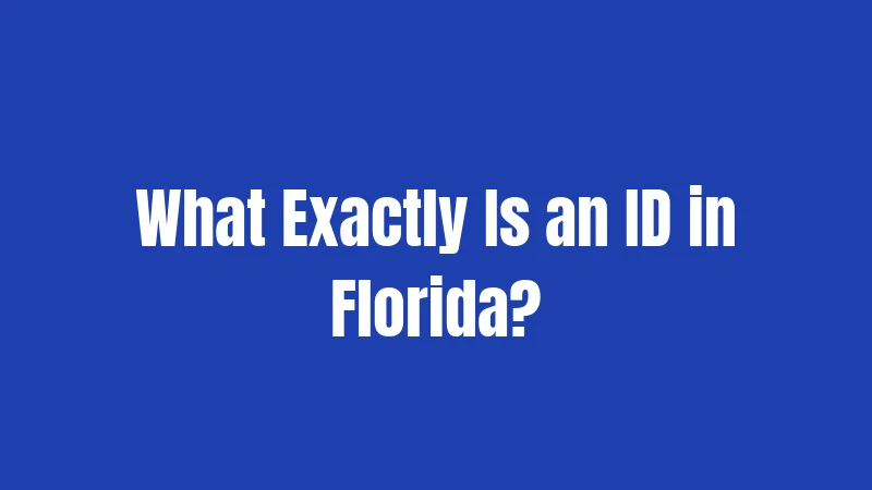 What Exactly Is an ID in Florida?