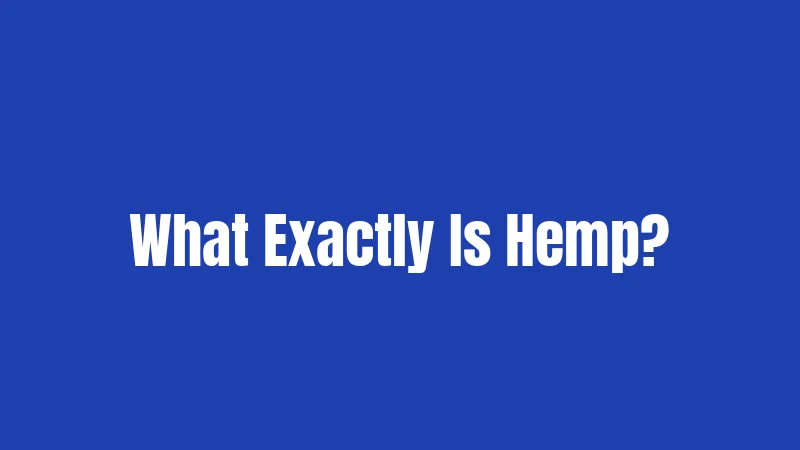 What Exactly Is Hemp?