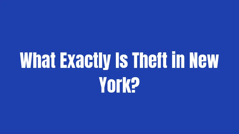 What Exactly Is Theft in New York?
