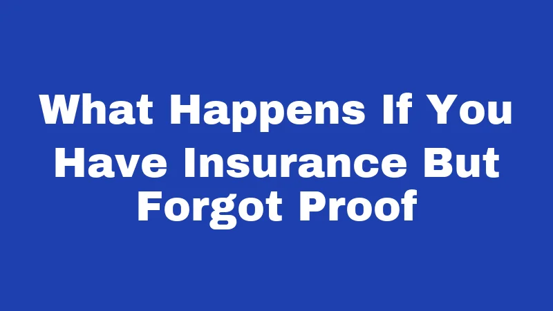 Car Insurance Laws in Nebraska (2026): The Coverage Rules Drivers Miss 3 What Happens If You Have Insurance But Forgot Proof