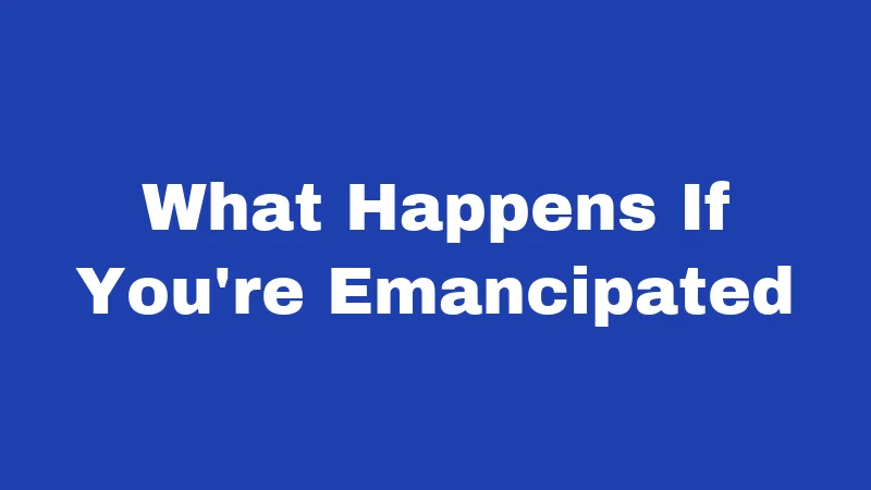 Emancipation Laws in West Virginia (2026): Your Path to Legal Independence 3 What Happens If You're Emancipated