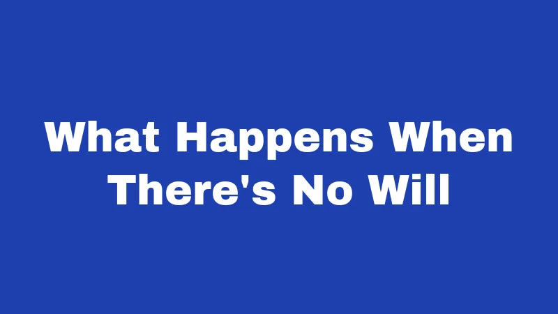 What Happens When There's No Will