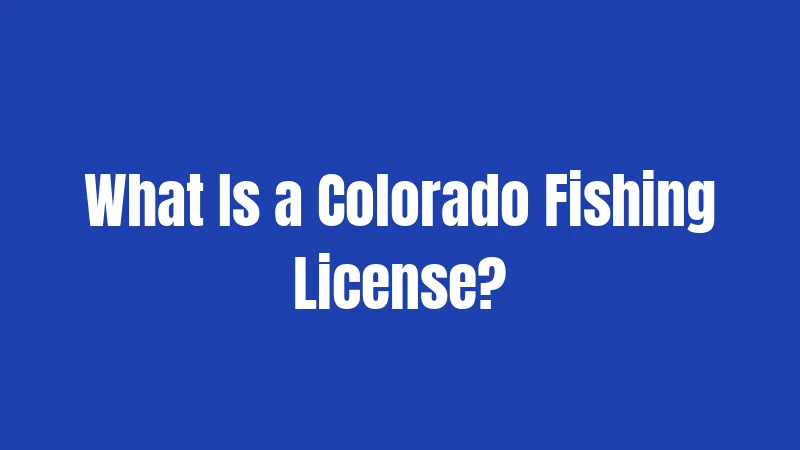 What Is a Colorado Fishing License?