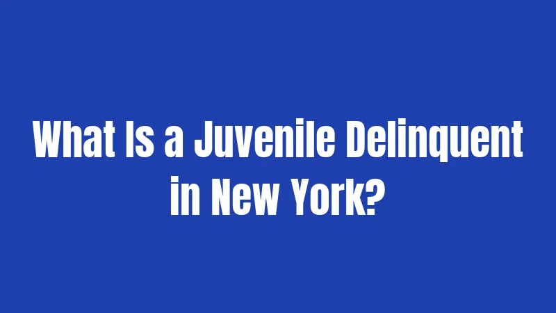 What Is a Juvenile Delinquent in New York?