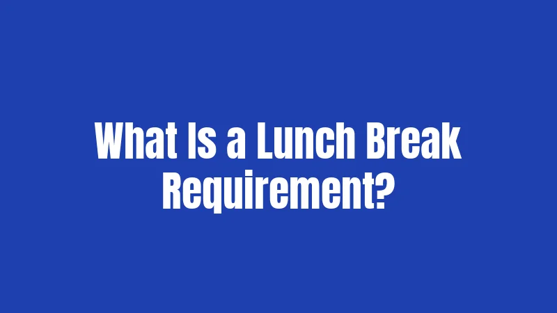 Michigan Lunch Break Laws (2026): Your Complete Employee Rights Guide 1 What Is a Lunch Break Requirement?