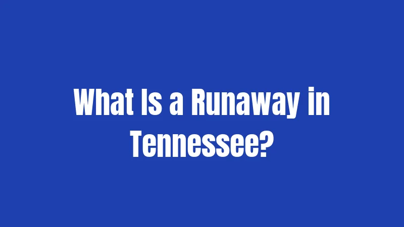 Runaway Laws in Tennessee (2026): Parents, Teens, and the Rules That Bind 1 What Is a Runaway in Tennessee?