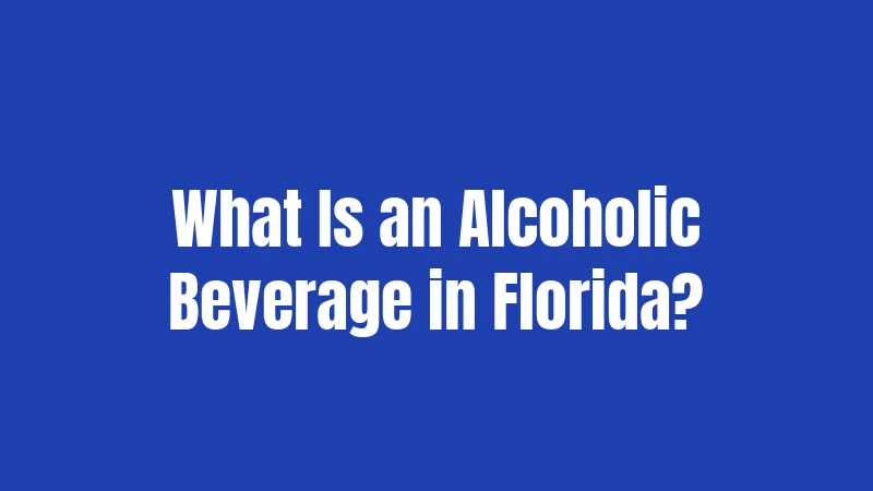 Florida Alcohol Laws in 2026: Everything You Need to Know 1 What Is an Alcoholic Beverage in Florida?