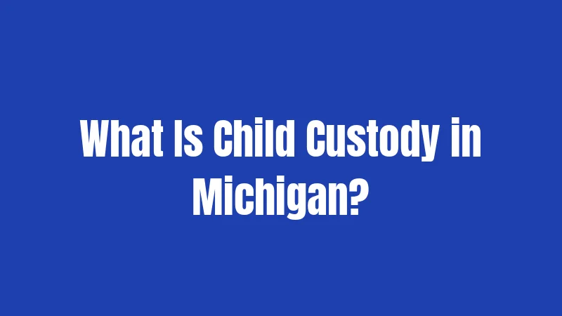 What Is Child Custody in Michigan?