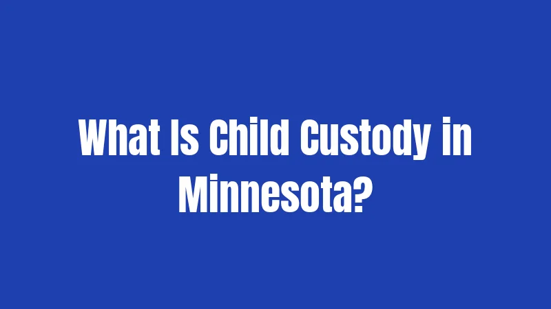 What Is Child Custody in Minnesota?