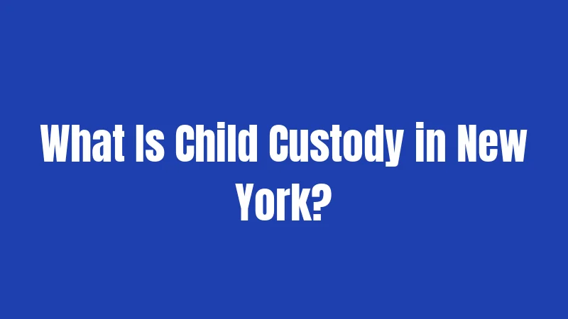 What Is Child Custody in New York?