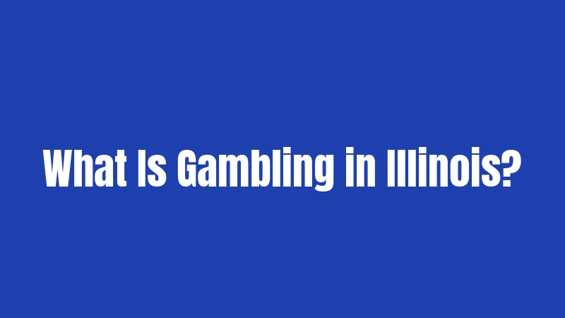 Illinois Gambling Laws in 2026: Know Before You Bet 1 What Is Gambling in Illinois?
