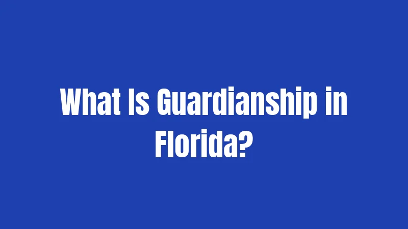 What Is Guardianship in Florida?