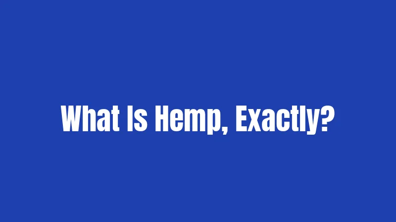 What Is Hemp, Exactly?