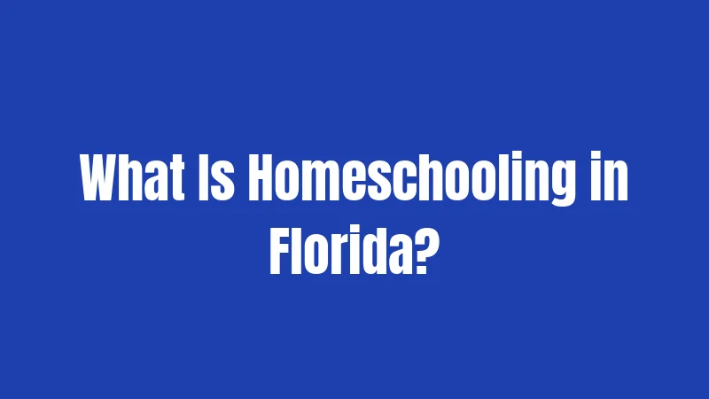 What Is Homeschooling in Florida?